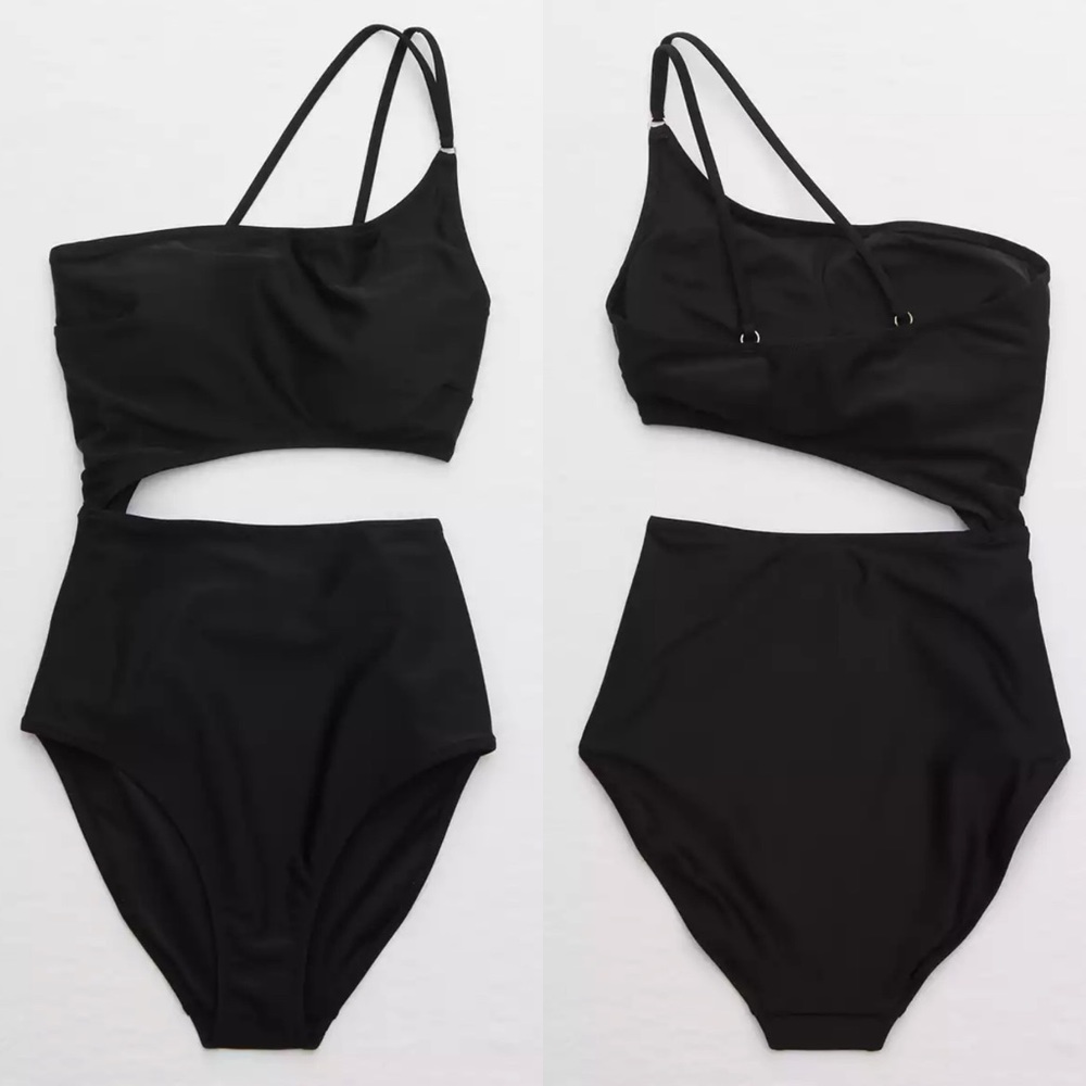 Aerie One Shoulder One Piece Swimsuit